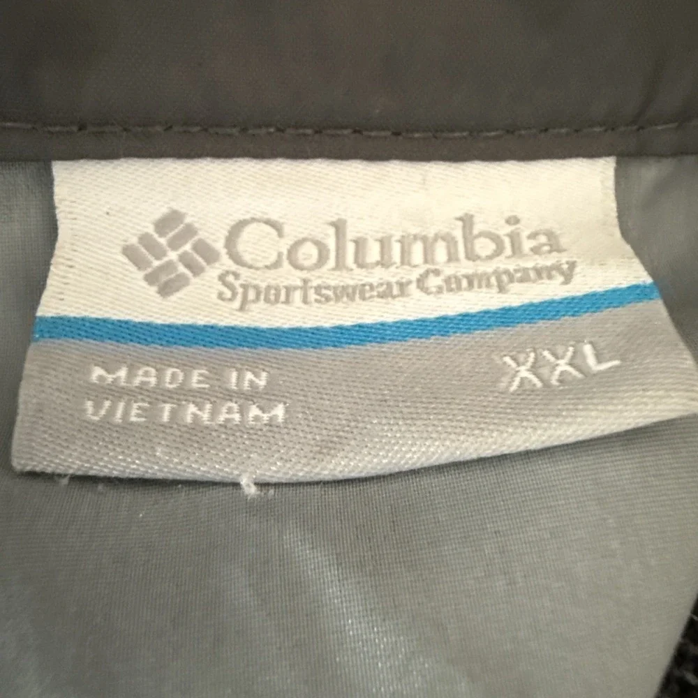 Columbia Glennaker Lake II Rain Jacket Black Gray Hooded Full Zip Men's XXL 2XL